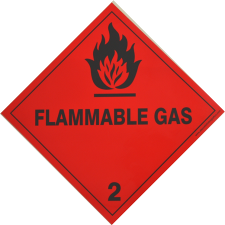 2.1 GAS INFLAMABLE Etiqueta adhesiva 300x300mm