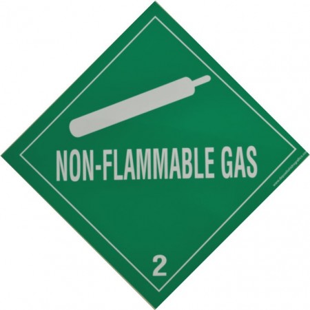 2.2  NO INFLAMABLE GAS Etiqueta adhesiva 300x300mm