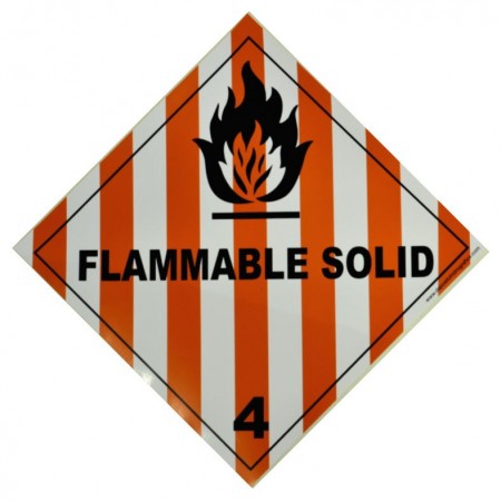 4.1 SUSTANCIAS INFLAMABLE SOLIDO Etiqueta adhesiva 300x300mm