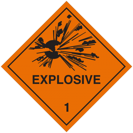 1 SUSTANCIAS EXPLOSIVAS Etiqueta adhesiva 300x300mm