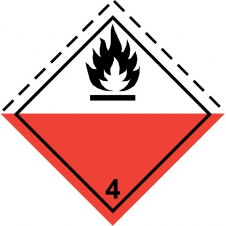 4.2 COMBUSTIBLE ESPONTANEO Etiqueta adhesiva 300x300mm