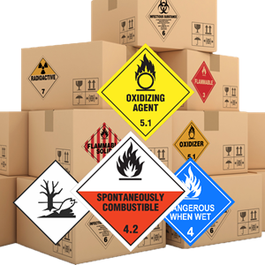 Dangerous goods labels for transport of hazardous goods. toxic gas
